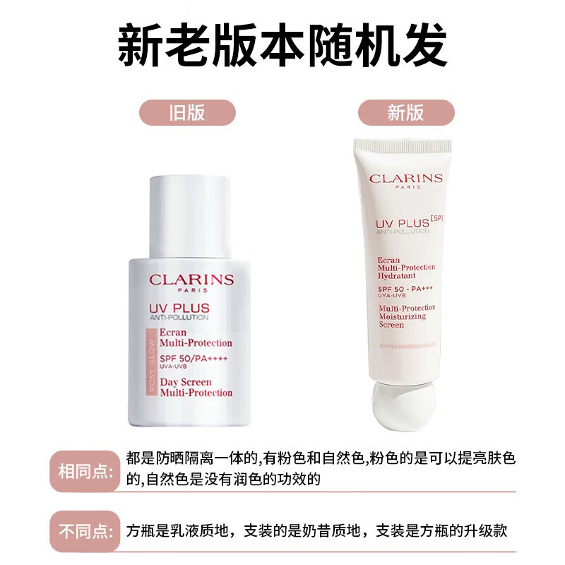 娇韵诗（CLARINS）隔离乳清透隔离乳粉红色30ml清透防晒乳法国进口 新旧版本随机发 隔离防晒(润粉色)