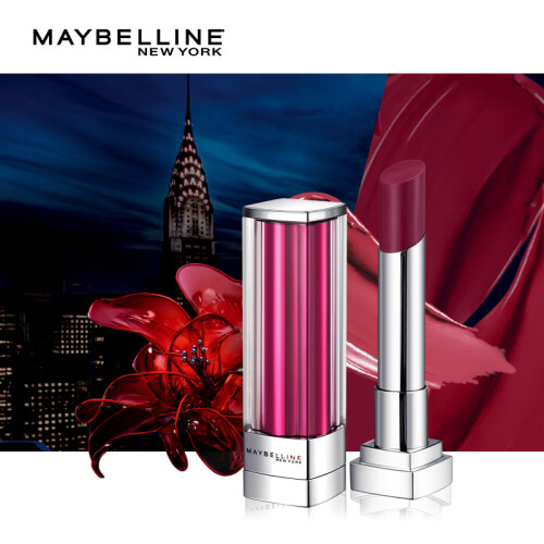 美宝莲（MAYBELLINE）绝色持久唇膏纵情耀系列 SPK23 3g（小灯管 烟熏玫瑰色 玻璃唇 绝色持久保湿）