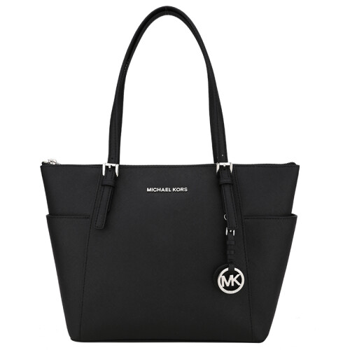 MICHAEL KORS 迈克·科尔斯 MK 女款黑色牛皮saffiano纹路单肩手提包 30F2STTT8L BLACK