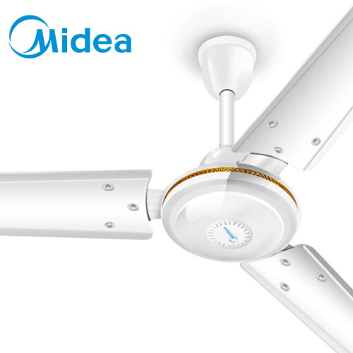 美的（Midea） 吊扇48/56寸家用客厅电风扇静音铁叶大风力宿舍工厂工业楼顶扇FC56 白色 FC120-BA