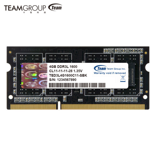 十铨（Team） 低电压 DDR3 1600 4G 笔记本内存