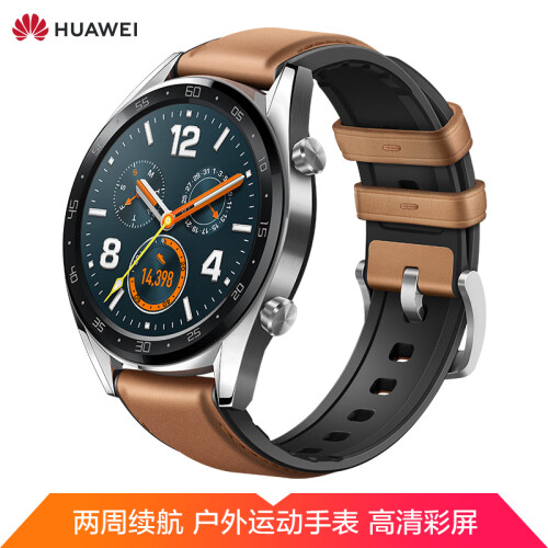 HUAWEI WATCH GT 时尚版 钢色 华为手表 (两周续航+户外运动手表+实时心率+高清彩屏+睡眠/压力监测+NFC支付)