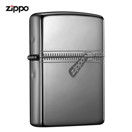 之宝(Zippo)打火机 拉链黑冰 激光刻 21088-A-043104煤油防风火机