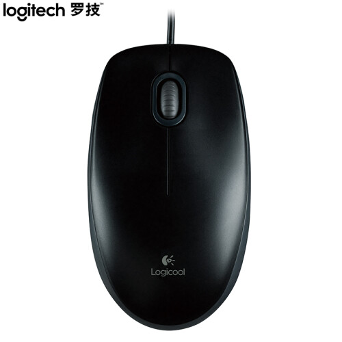 罗技（Logitech）M100r 鼠标 有线鼠标 办公鼠标 对称鼠标 大手鼠标 黑色 自营