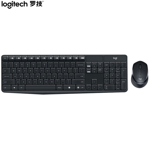 罗技（Logitech）MK315 键鼠套装 无线键鼠套装 办公键鼠套装 静音 全尺寸 黑色 自营 带无线2.4G接收器