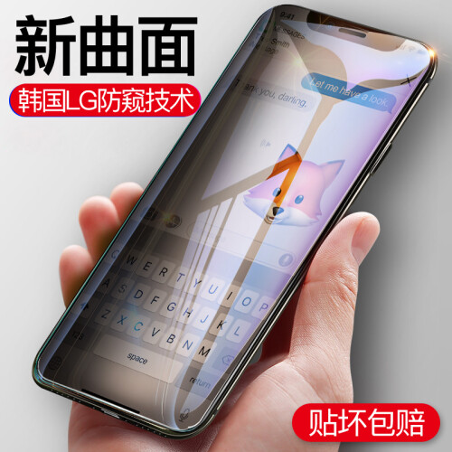 京东超市倍思(Baseus) iphoneX/XS/11pro钢化膜 手机防窥钢化膜 苹果XS/11pro超薄全屏覆盖防碎边玻璃膜 黑