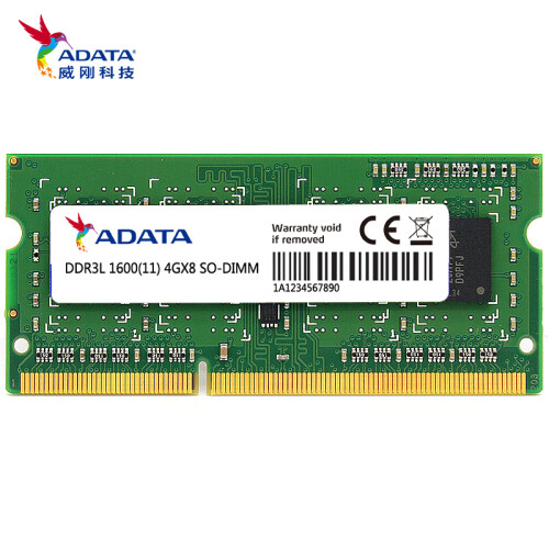 威刚（ADATA）DDR3L 1600  4GB  笔记本内存 低电压版 万紫千红