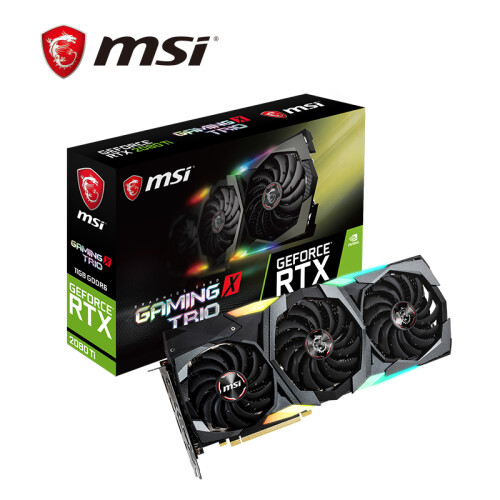 微星（MSI）魔龙 GeForce RTX 2080 Ti GAMING X TRIO 1755MHz 11GD6 旗舰寂冷电竞游戏显卡