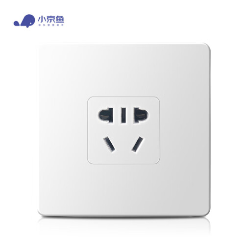 京鱼智能APP春泉云插座 wifi远程定时智能开关家用10A 五孔墙壁遥控插座面板86型 白色