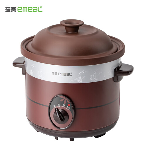 益美（EMEAL）电炖锅电炖盅煲汤锅紫黑砂煮粥电砂锅 2L YM-20003