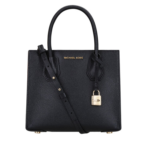 海囤全球MICHAEL KORS MK女包 MERCER系列女士小号牛皮手提斜挎单肩包 30F6GM9M2L 001 黑色 BLACK