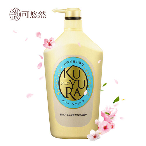 京东超市资生堂可悠然（KUYURA）美肌沐浴露 （恬静清香）1000ml（日本原装进口沐浴乳）