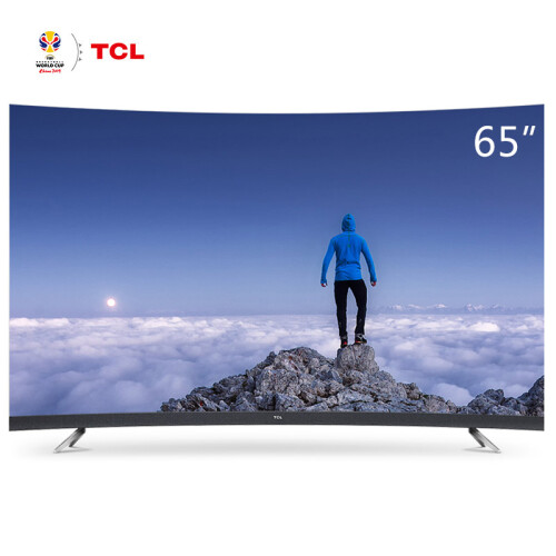 TCL 65T3 65英寸超高清34核人工智能曲面 7.9mm金属超薄4K超高清液晶电视机 自营家电（枪色）