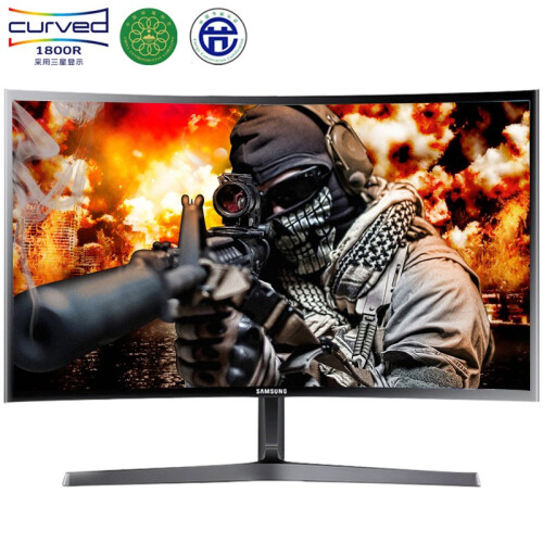 三星（SAMSUNG）C24F396FH 23.5英寸显示器 曲面屏 全高清液晶电脑显示屏幕 可壁挂