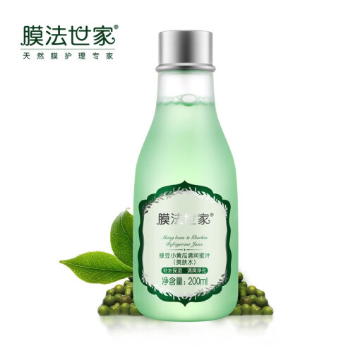 膜法世家 绿豆小黄瓜蜜汁爽肤水200ml（绿豆黄瓜蜜  补水清爽）