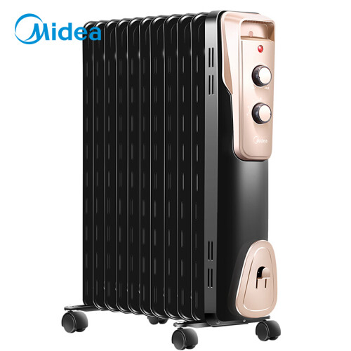 美的（Midea）取暖器/电暖器/电暖气片家用 节能省电 静音加湿烘衣 11片劲暖电热油汀NY2011-16JW