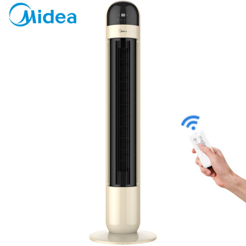 美的（Midea）家用静音内旋式 12H定时遥控塔扇/电风扇 机身稳定易拆洗无叶风扇 FZ10-17C