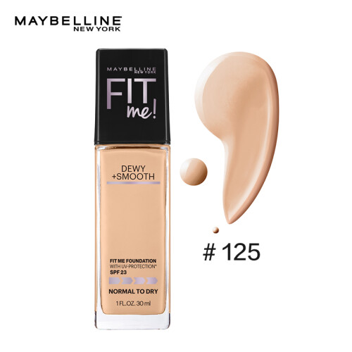 美宝莲（MAYBELLINE）定制水感粉底液 125 30ml（fitme粉底液 BB霜 干皮亲妈 遮瑕滋润 轻薄隐形毛孔）