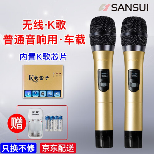 山水（SANSUI） M19无线话筒一拖二U段家庭K歌蓝牙手机电视电脑唱歌车载麦克风家用家庭KTV M19话筒