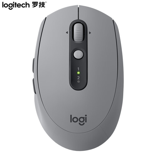 罗技（Logitech）M590 鼠标 无线蓝牙鼠标 办公鼠标 静音鼠标 对称鼠标 优联 砂岩灰 自营 带无线2.4G接收器