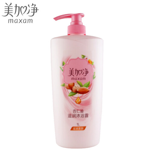 京东超市美加净（MAXAM）滋润沐浴露1000ml（杏仁油精华天然补水保湿沐浴乳）