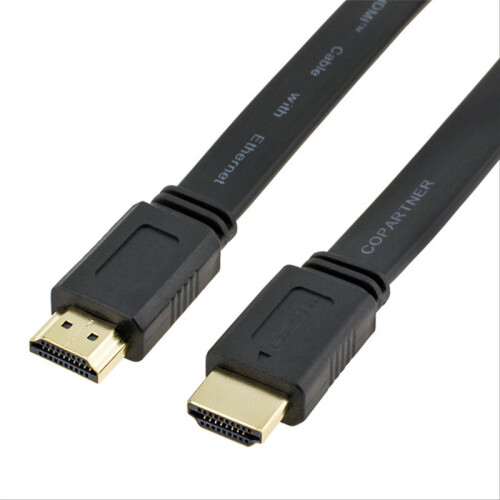 SZHY-LINK HDMI线光纤HDMI2.0高清视频连接线4K60HZ电脑显示器HDMI数据线 HDMI视频连接线高清扁线1.4版颜色随机发 1M