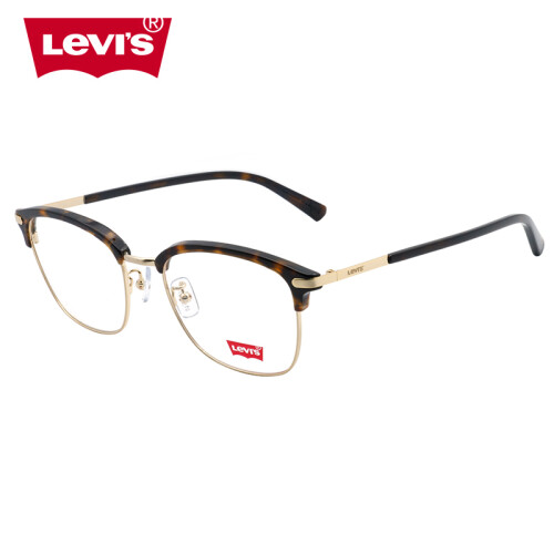 李维斯（Levi's）眼镜框 男女款玳瑁色板材光学近视眼镜架 LS04038ZB C02 50mm