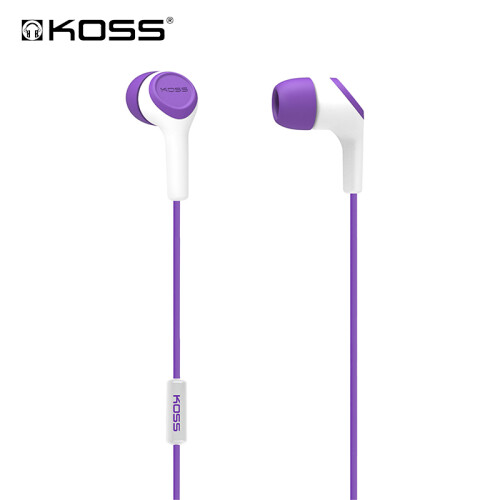 高斯（KOSS） KEB15iV 时尚彩色入耳式耳机 带麦语音通话通用耳塞 活动礼品 紫色