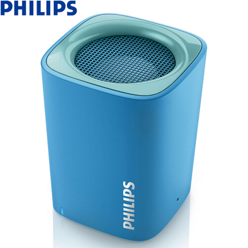 飞利浦(PHILIPS)BT100A 音乐精灵 无线蓝牙音箱 便携迷你口袋音箱 手机/电脑小音响 低音炮 免提通话 蓝色