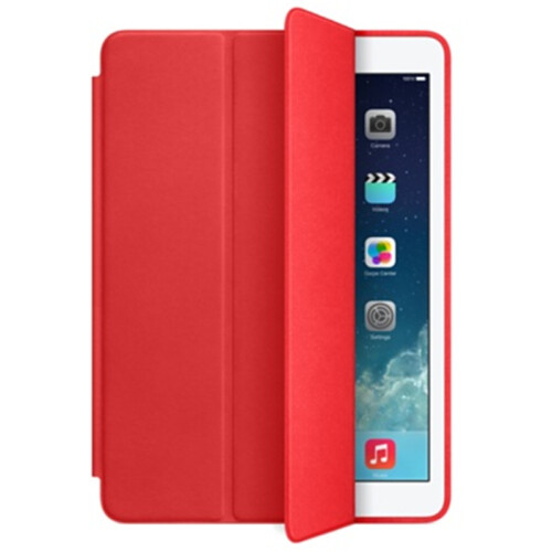 PBK 苹果mini2保护套迷你3 ipad mini保护壳皮套超薄真皮质感A1599/A1600 红色Smart Case