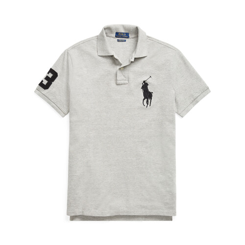 Polo Ralph Lauren男装 经典款定制修身版型网布网球衫polo衫RL10485 D86-灰色 M