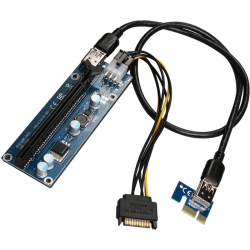 速桥（SUQIAO） 速桥PCI-E转PCIe转接线PCI-E显卡挖矿转接卡延长线 蓝色