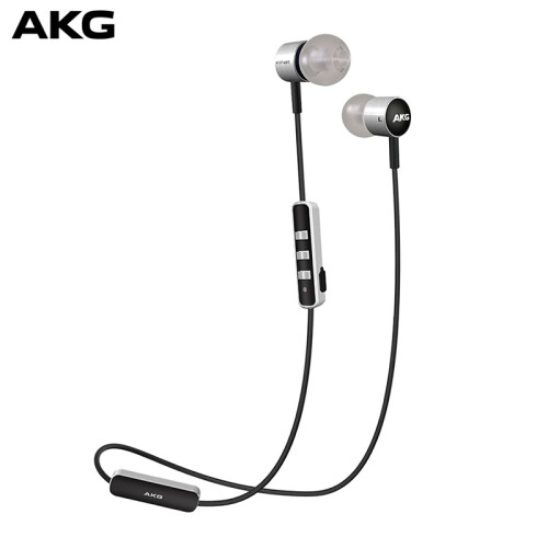 AKG K374BT 无线蓝牙耳机 轻便运动入耳式耳机 HIFI音乐 手机耳机 线控带麦 银色