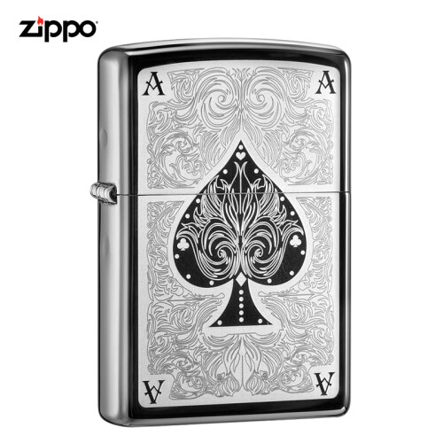 之宝(Zippo)打火机 暗花幺点 煤油防风火机 官方旗舰店原装正版 PVD浸染激光刻 28323