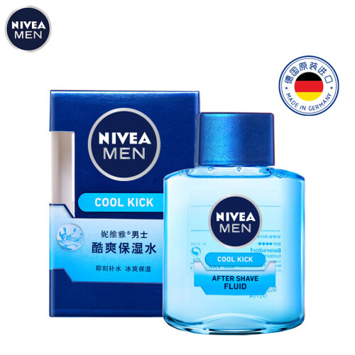 妮维雅(NIVEA)男士酷爽保湿水100ml(爽肤水 化妆水 德国进口 护肤化妆品)