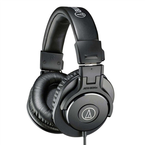 铁三角（Audio-technica）ATH-M30X 头戴式专业录音HIFI监听耳机 封闭式便携可折叠