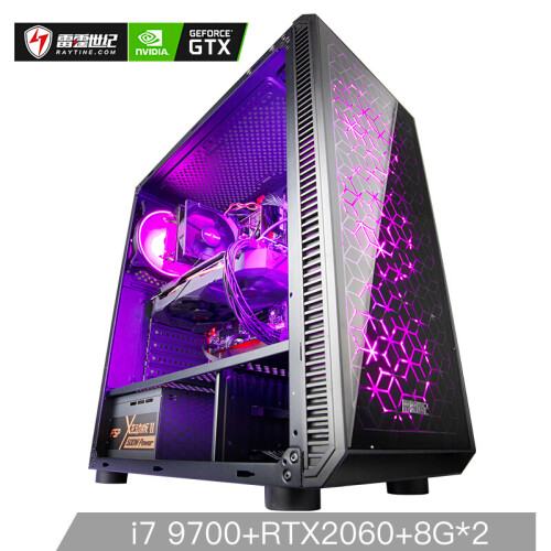 雷霆世纪 复仇者V159P 9代i7-9700/RTX2060/技嘉B365M/16G内存/512G固态/游戏台式主机/吃鸡组装电脑UPC