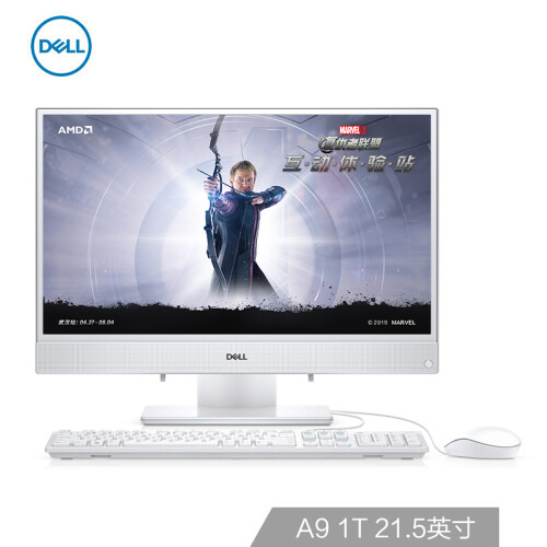 戴尔(DELL)灵越AIO3275 21.5英寸 IPS窄边框 一体机台式电脑(AMD A9 4G 1T WIFI 蓝牙 键鼠 摄像头 三年上门)