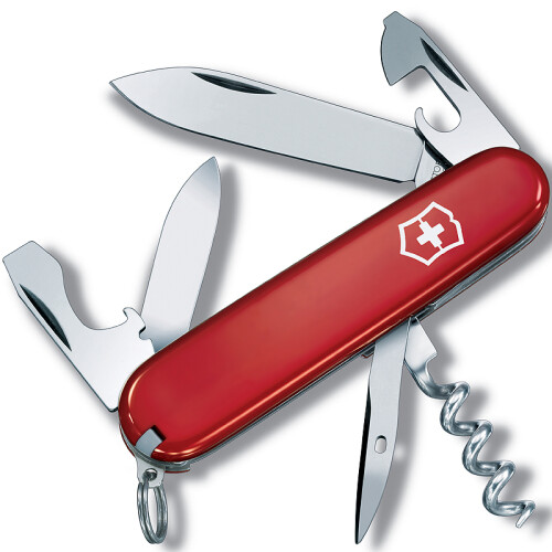 维氏(VICTORINOX)瑞士军刀 观光者 84mm(12种功能) 户外刀多功能刀便携瑞士刀具 红色0.3603