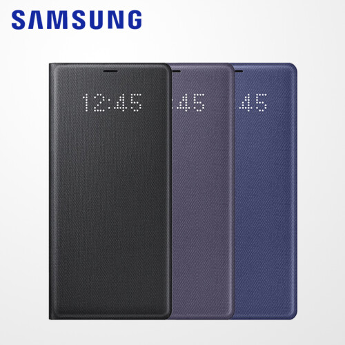 三星（SAMSUNG） Note8原装手机壳 LED发光点阵 智能休眠 防摔翻盖保护套 谜夜黑