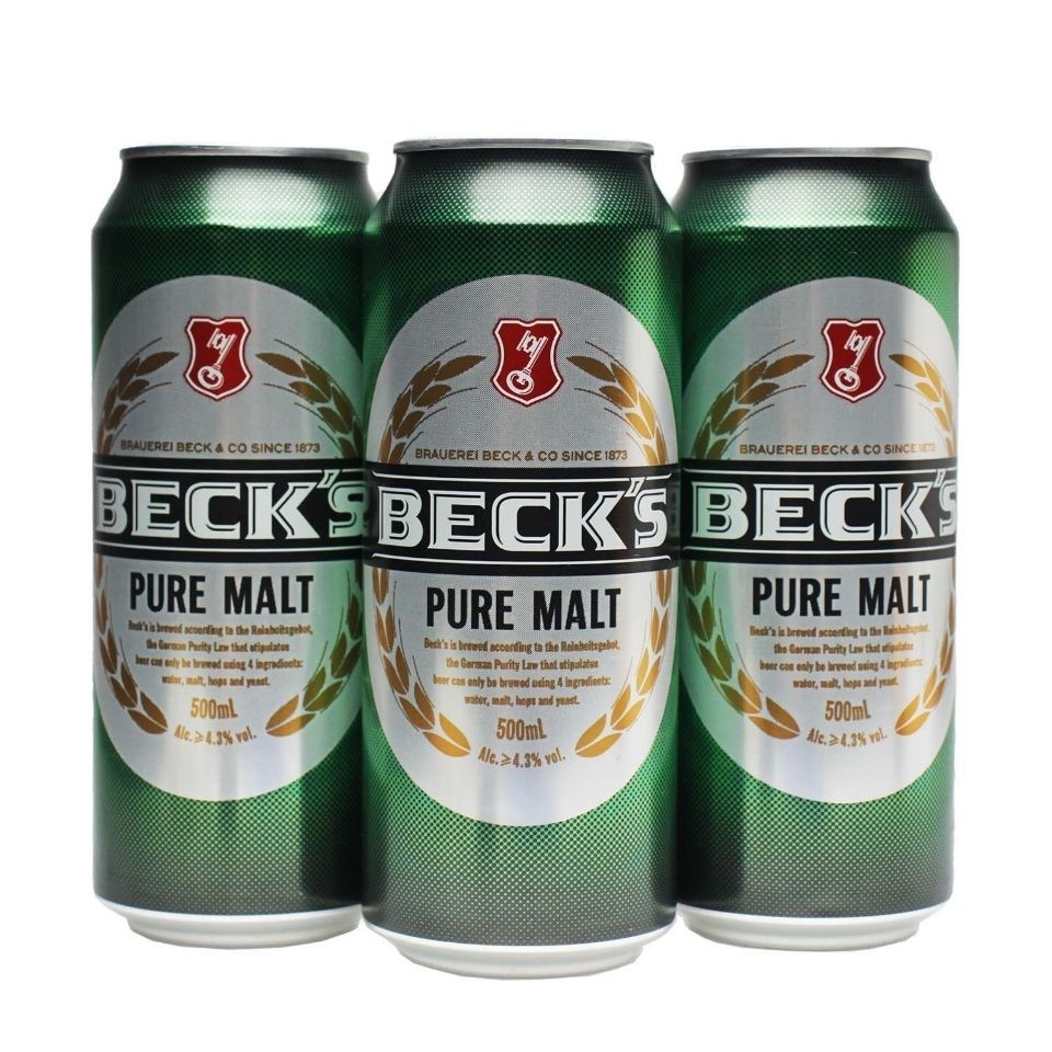 贝克醇麦啤酒百威德国工艺酿制becks500ml5罐大罐装国产中黄啤5瓶500