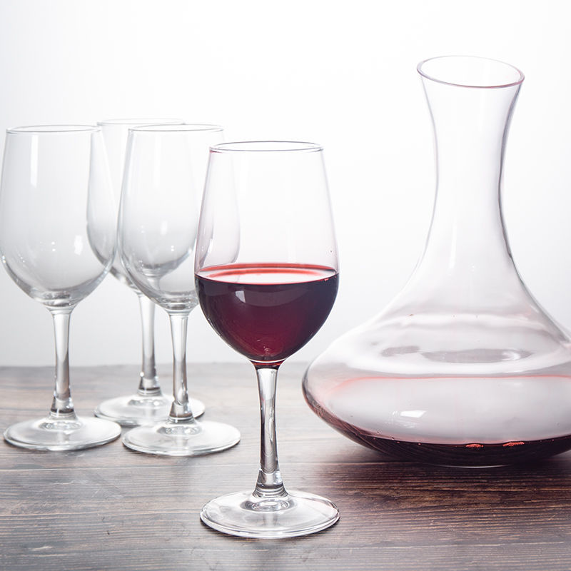 红酒杯套装红酒醒酒器欧式大号玻璃杯葡萄酒杯高脚杯红酒酒具6支透明