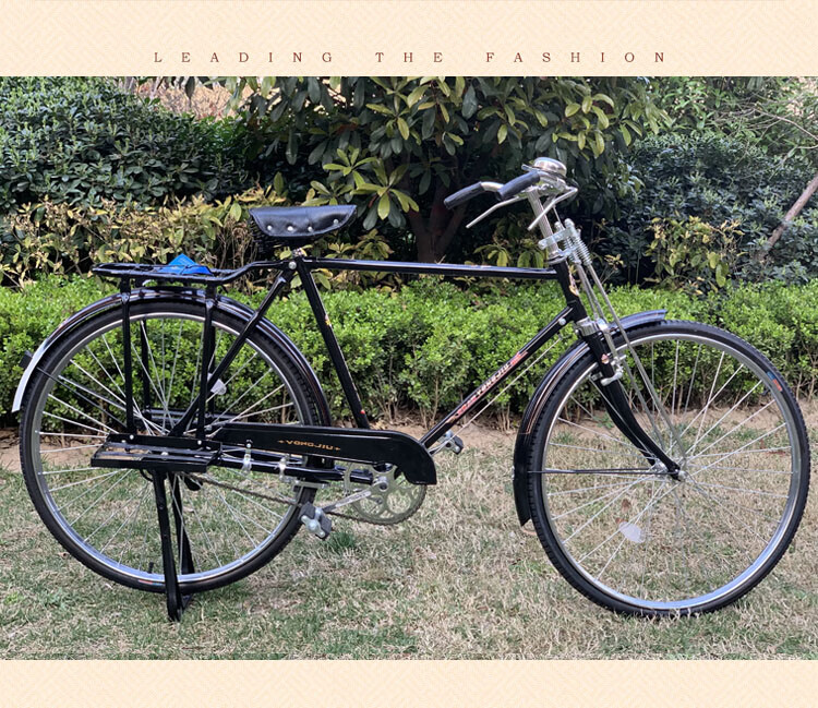 搜航传统老式自行车28寸复古杆闸男女轻磅重磅加重载重自行车26寸升级