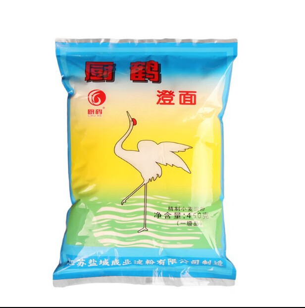 (京优选)厨鹤澄面 小麦淀粉 冰皮月饼肠粉水晶虾饺 450g*4袋烘焙原料