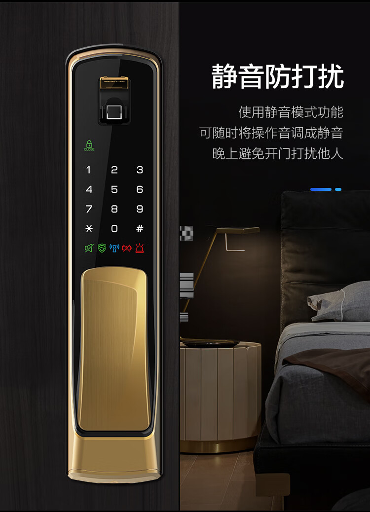 西勒奇(schlage)指纹锁家用入户防盗门密码锁c级智能电子锁se se301红