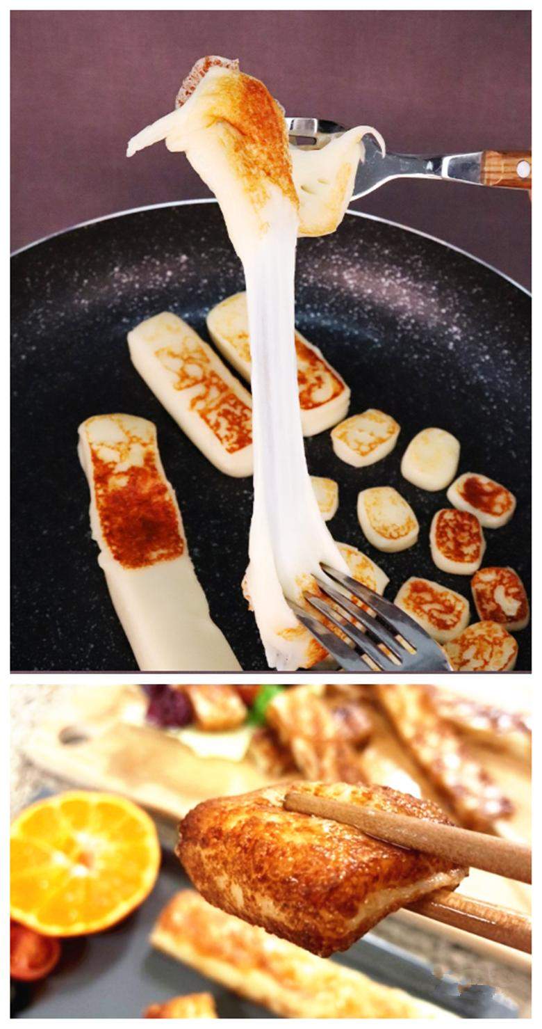5折韩国烤着吃的芝士条烘烤芝士块网红小吃拉丝芝士奶酪条300g