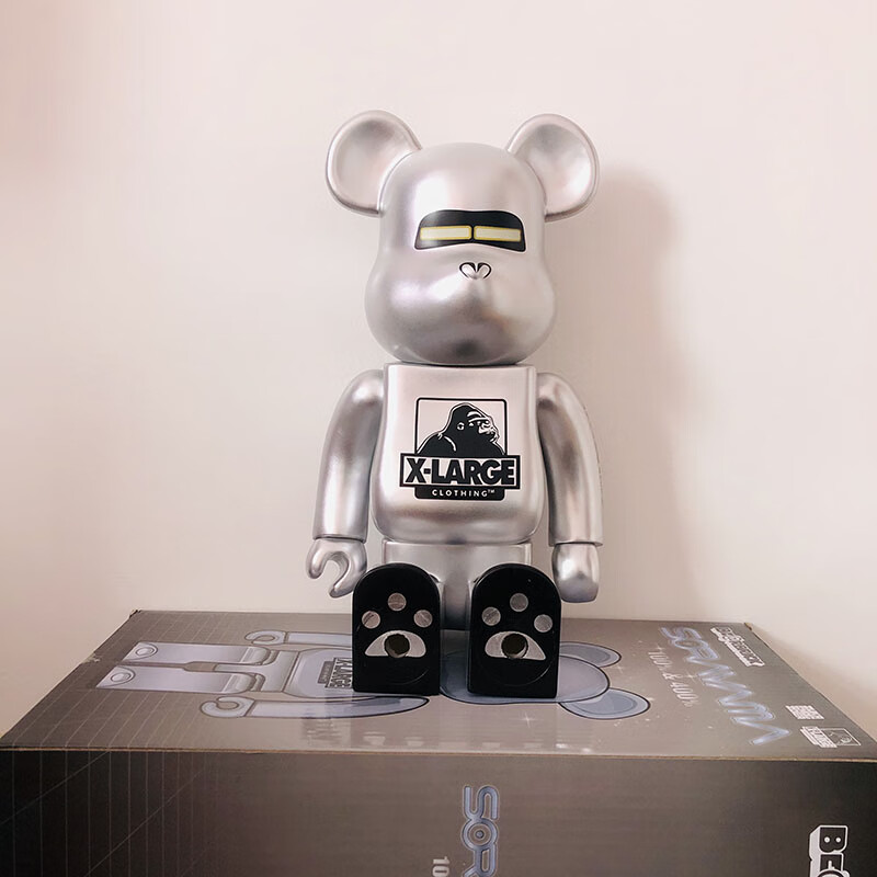 bearbrick400%暴力熊积木熊开运猫潮流桌面摆件模型周边 千秋蓝色 28