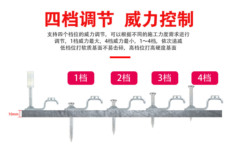 佰联 装修吊顶神器射钉枪全自动消音一体打钉器木工钉