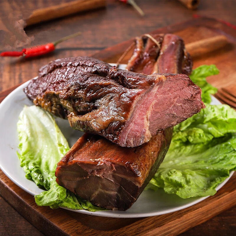 马肉熏马肉熏马肠大块肉哈萨克地方特色特产美食两斤牧人宴熏马肉1000