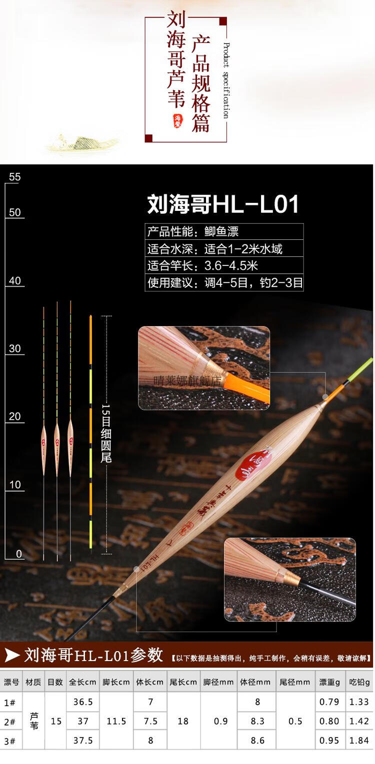 刘海哥浮漂海鳌芦苇浮漂防爆顶刘海哥彩芦神羽彩芦加粗醒目高灵敏鲫鱼